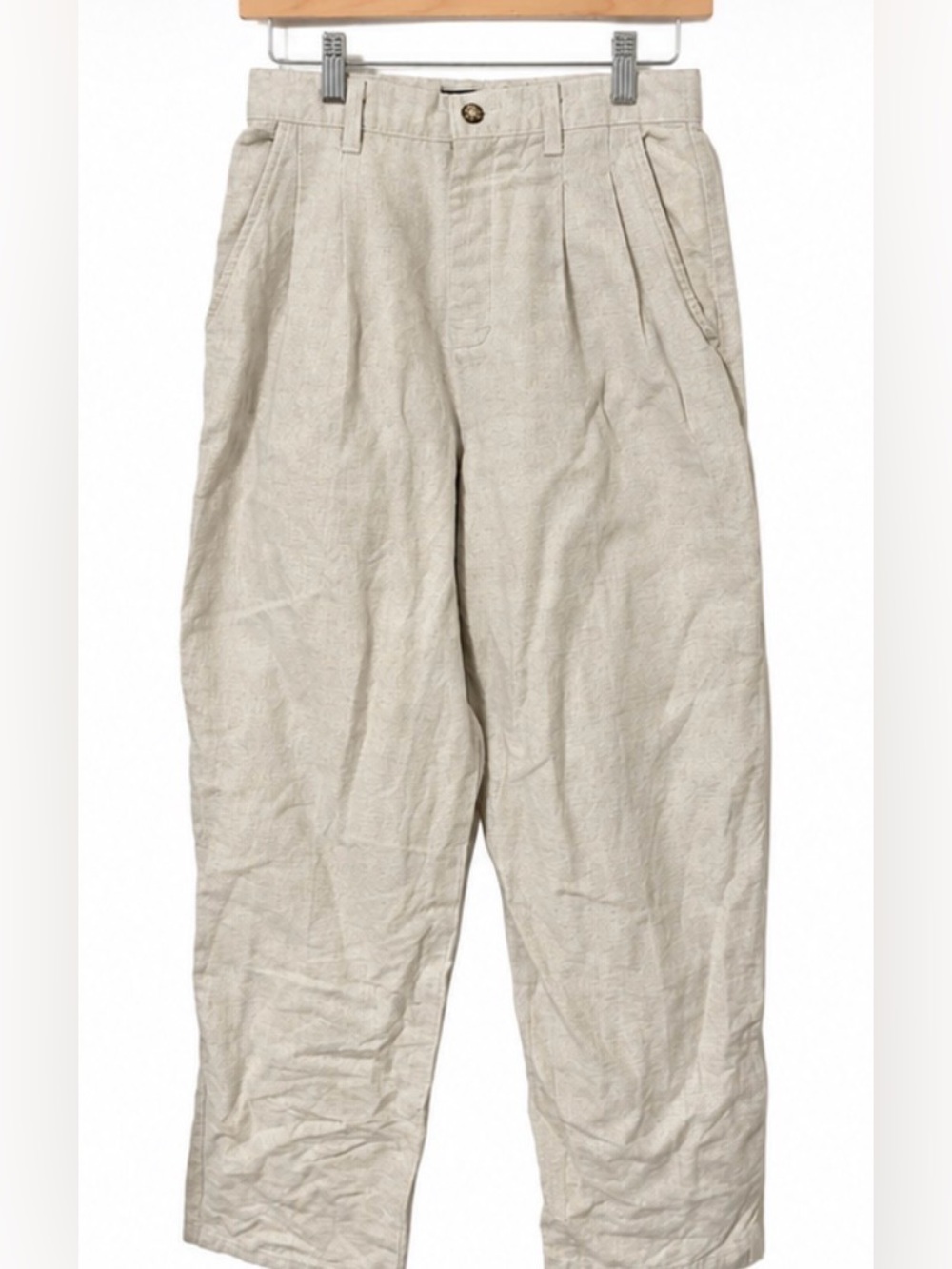 Denver Hayes Light Beige Pleated Chinos